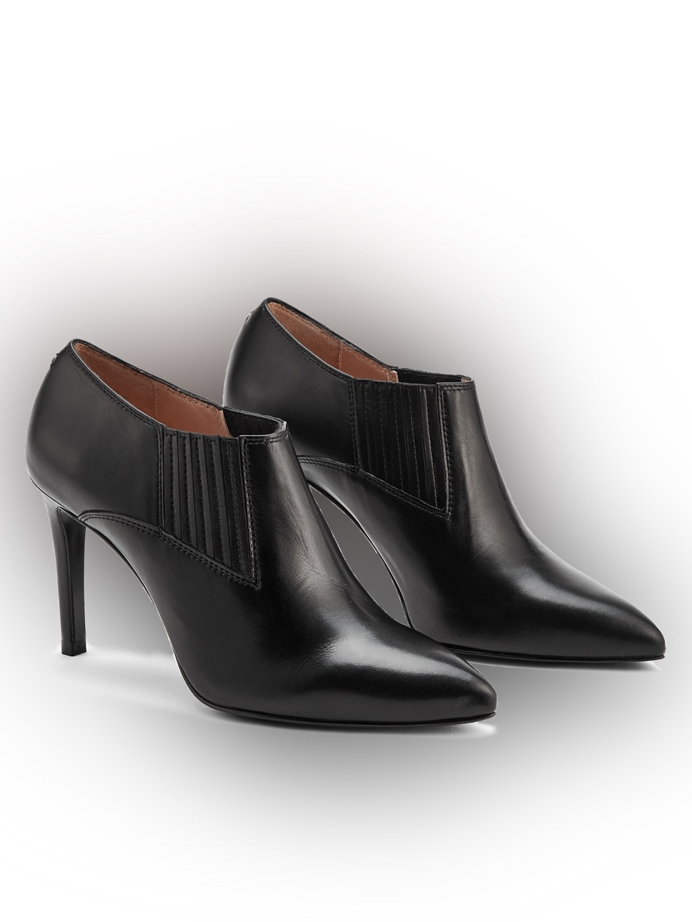Inez booties Marisol 90 in Black Calf Leather size 7.5 W